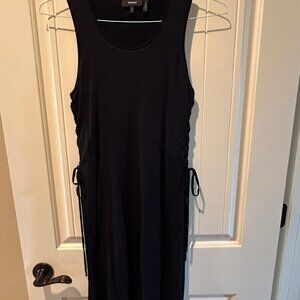 Theory Double Layer Linen Dress In Black - Size Small